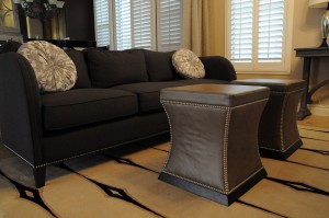 Nailhead ottomans