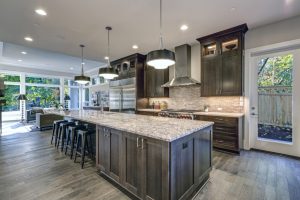 luxury vinyl planks after kitchen remodel